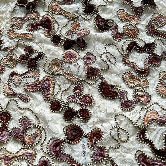 Zara Ecru Multicolored Lace Top Small embroidered - Picture 13 of 13